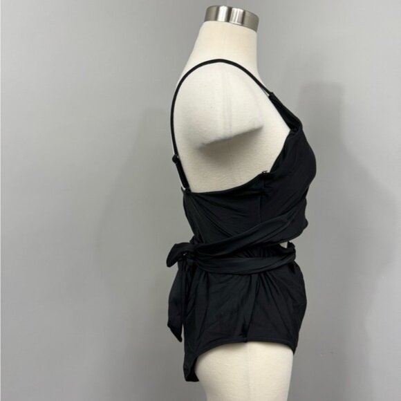 Aerie Black Wrap One-Piece Swimsuit - Picture 5 of 9